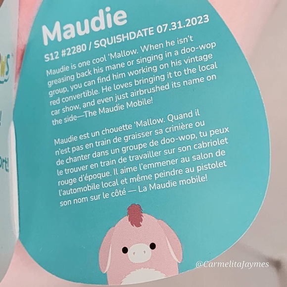 MAUDIE 🫏 Pink FTM Donkey Original Squishmallow By Kellytoy NWT - Picture 8 of 8